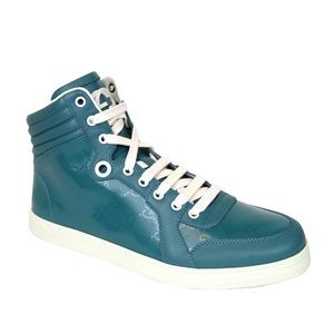 Gucci Men's Aqua GG Imprime High top Sneakers
